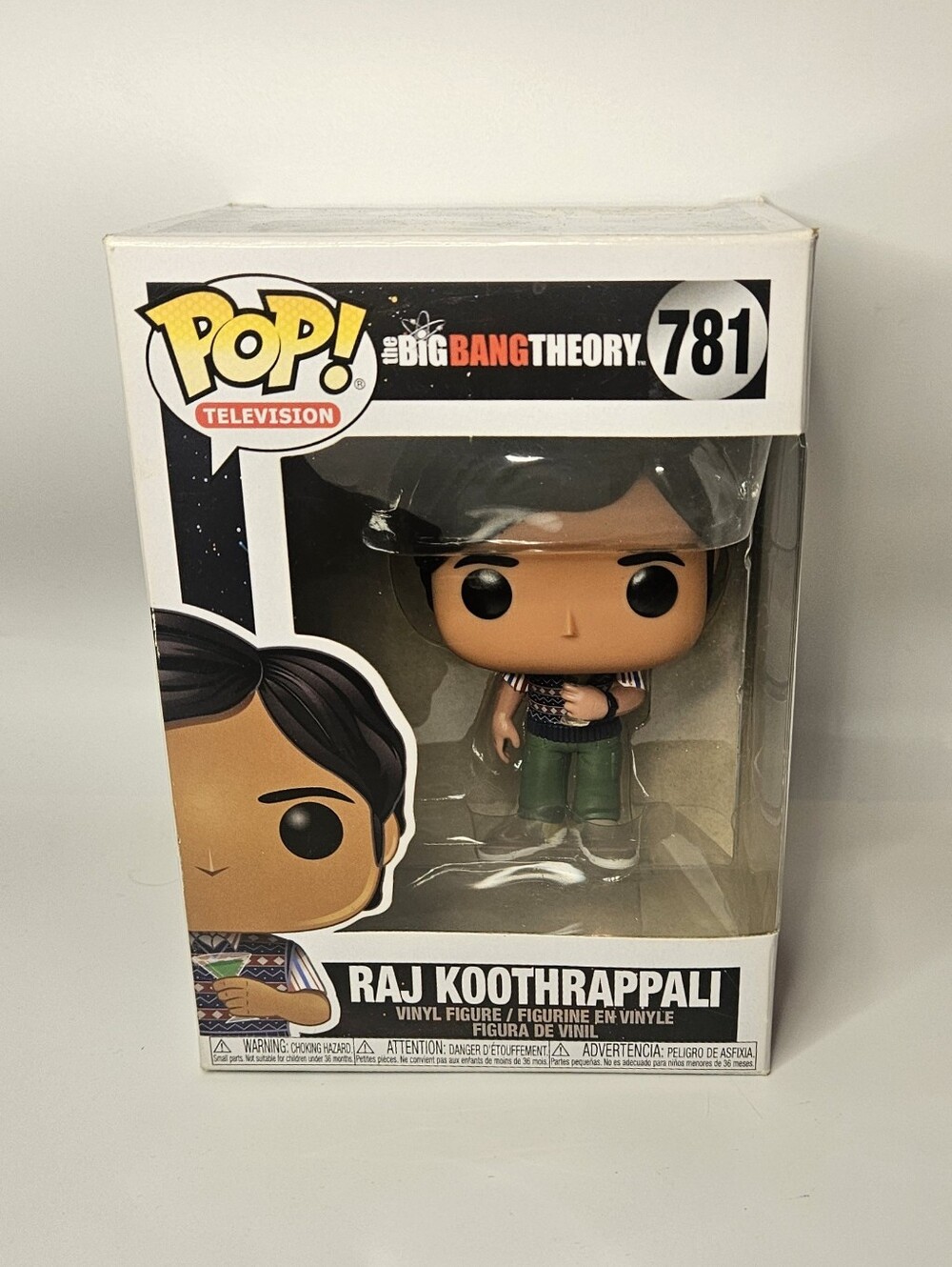 Funko Pop! The Big Bang Theory Raj Koothrappali #781 Vinyl Figure w/ Protector